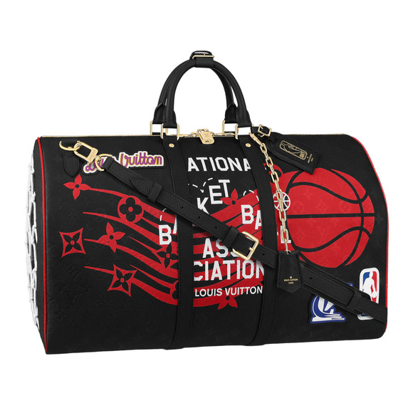 Louis Vuitton Keepall Bandouliere 55 NBA LV Black Basketball Weekend Travel Bag - Picture 1 of 12